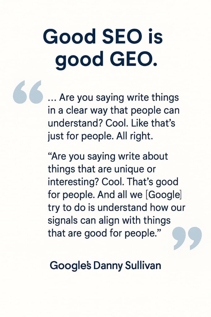 Good SEO is Good GEO