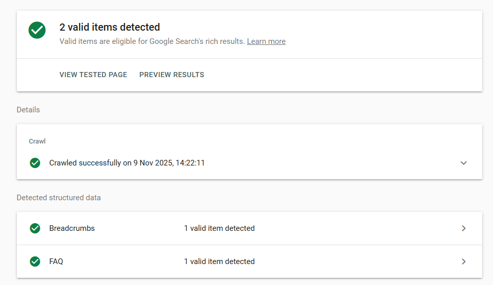FAQ Schema Validation