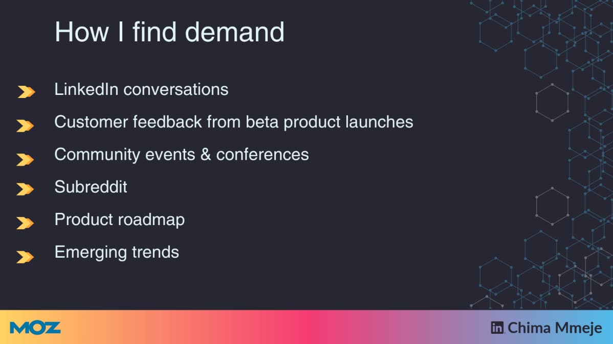 Chima Mmeje Finding Demand