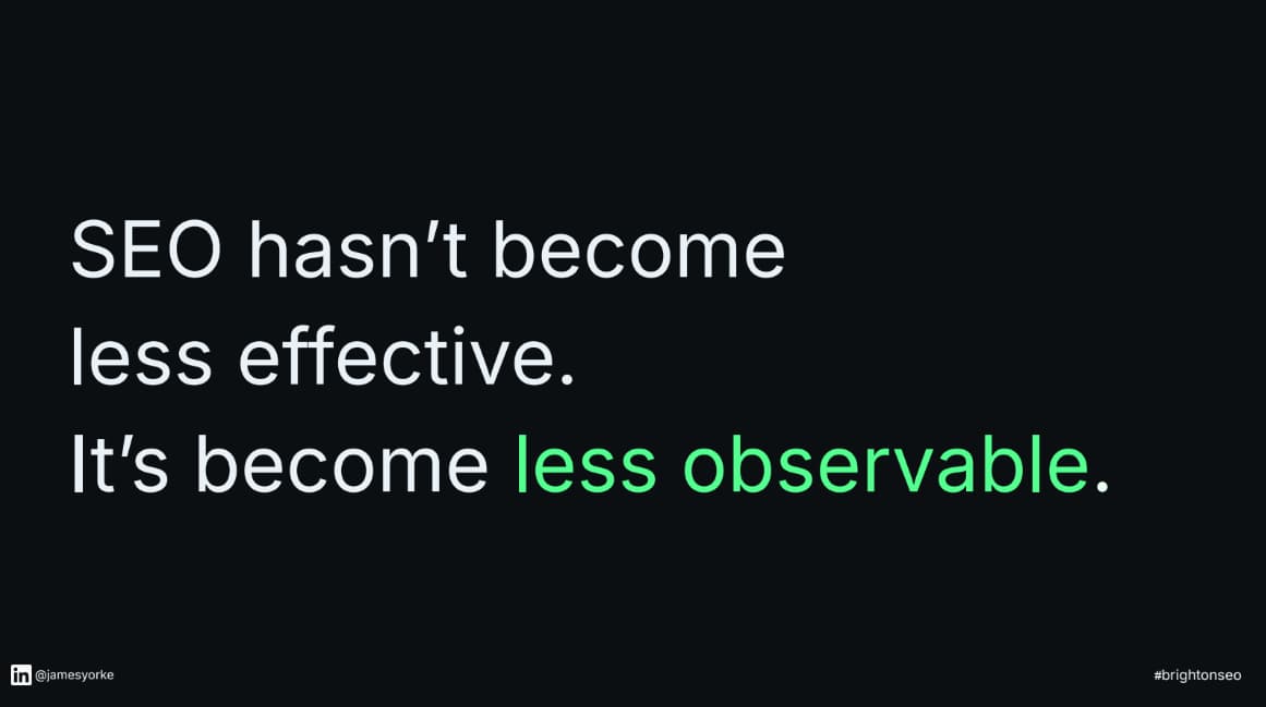James Yorks SEO Less Observable